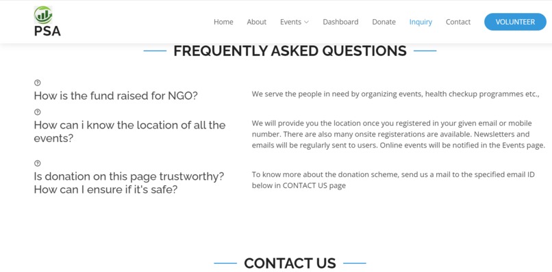Website for NGO – screenshot 3