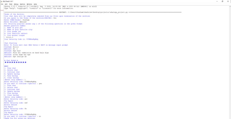 Encryption/Basic Chatting Program – screenshot 1