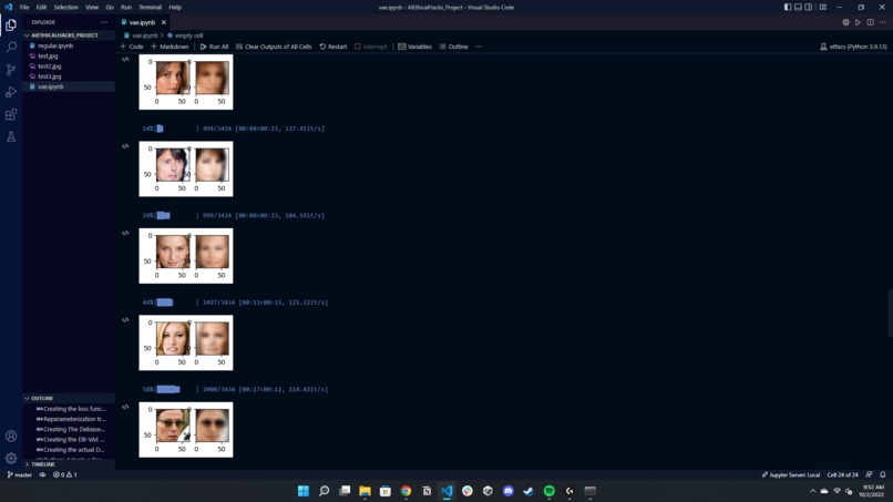 Using DB-VAE's in Facial Recognition – screenshot 4