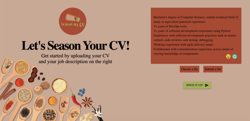 Season my CV – screenshot 1