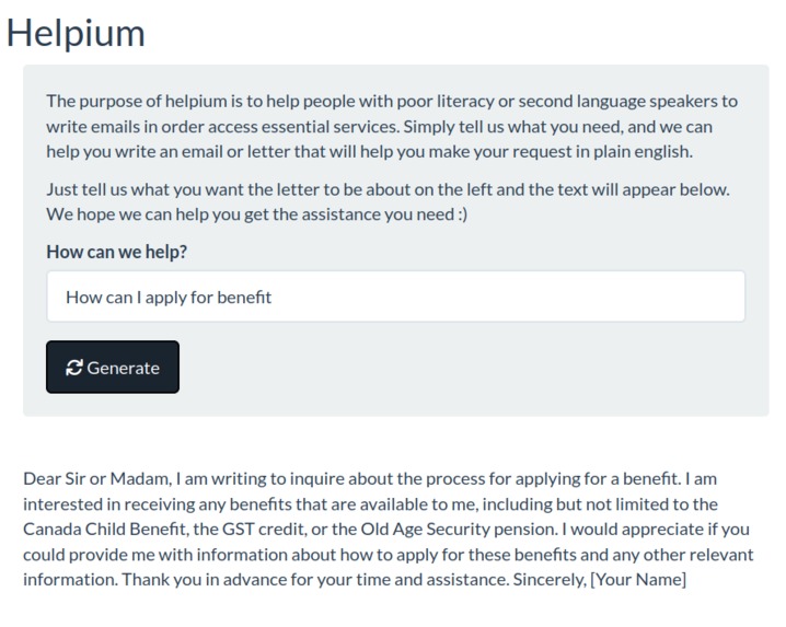 Helpium – screenshot 1