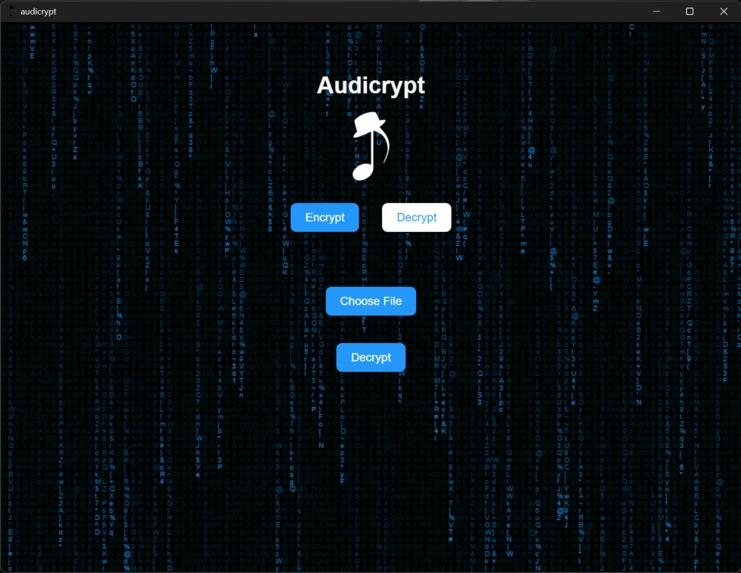 Audicrypt – screenshot 2