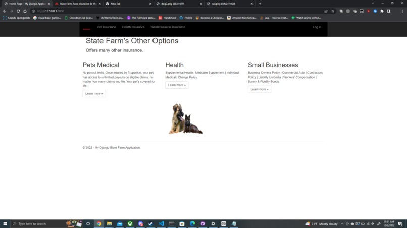 Interactive graphical website (statefarm) – screenshot 1