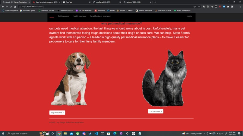Interactive graphical website (statefarm) – screenshot 2