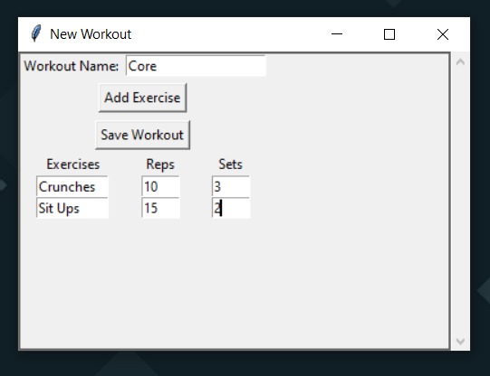 Workout Planner – screenshot 2