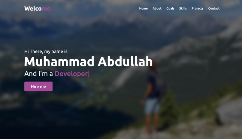 Personal Website – screenshot 1