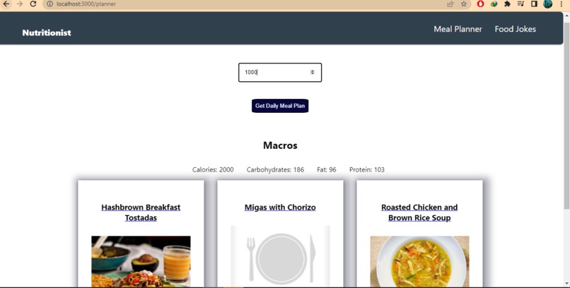 your personal nutritionist – screenshot 3