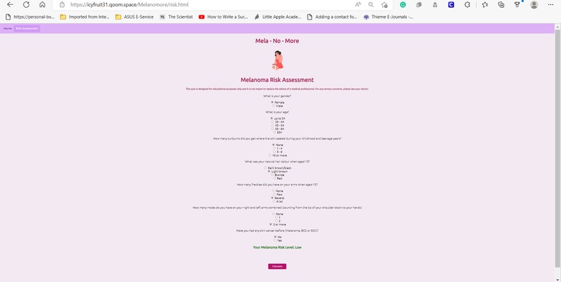 Mela-No-More: AI-Based Melanoma Detector and Risk Assessor – screenshot 1