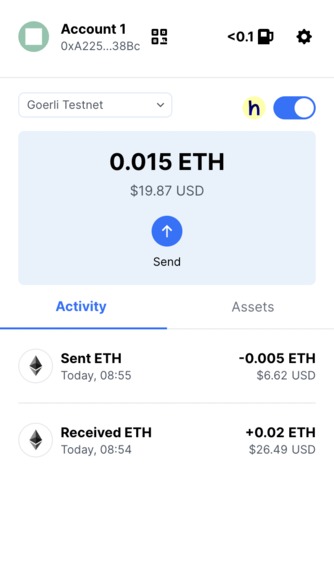 BlockWallet Privacy Switch – screenshot 1