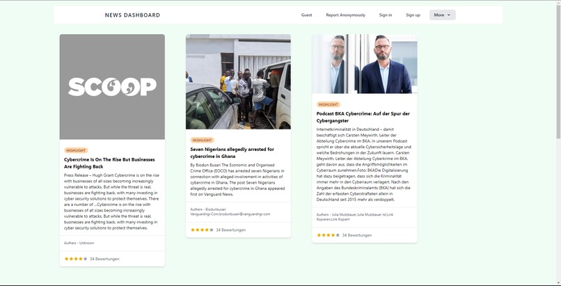 Crime Scene Reporting Portal – screenshot 1