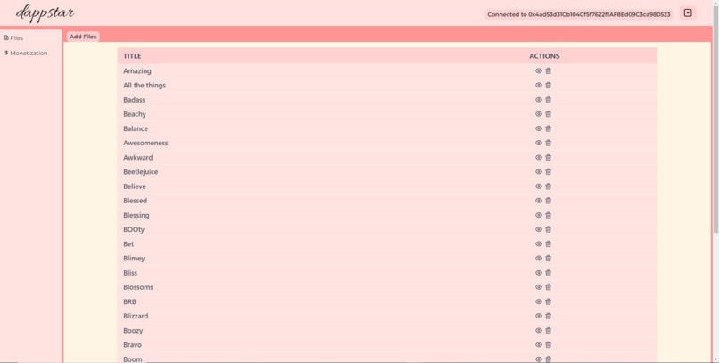 Dappstar – screenshot 2