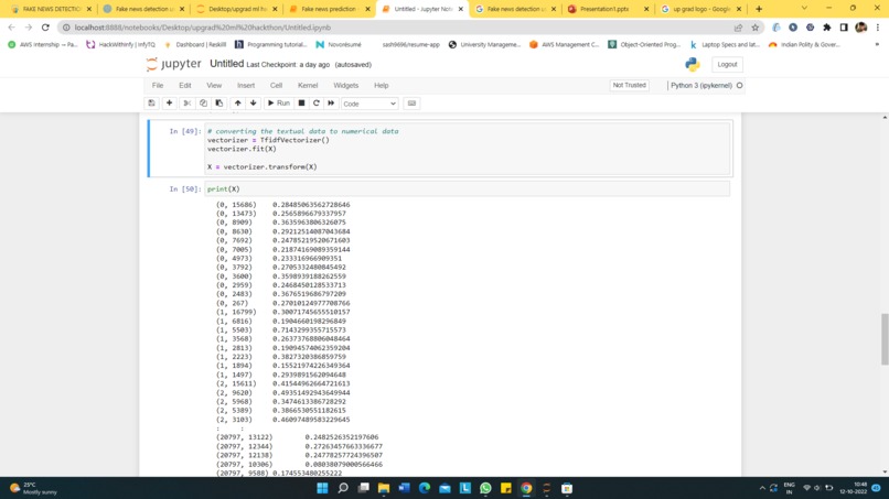 Fake news prediction – screenshot 5