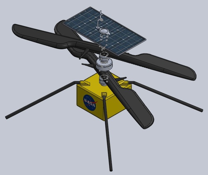 NASA Mars Helicopter SolidWorks Model by Daniella Casanova – screenshot 2
