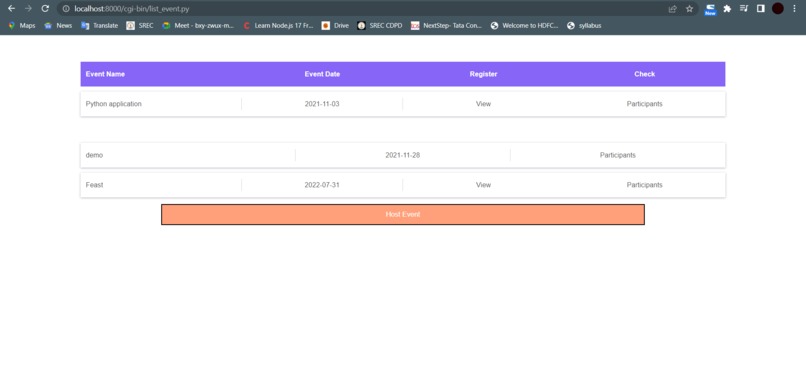 Evento – screenshot 1