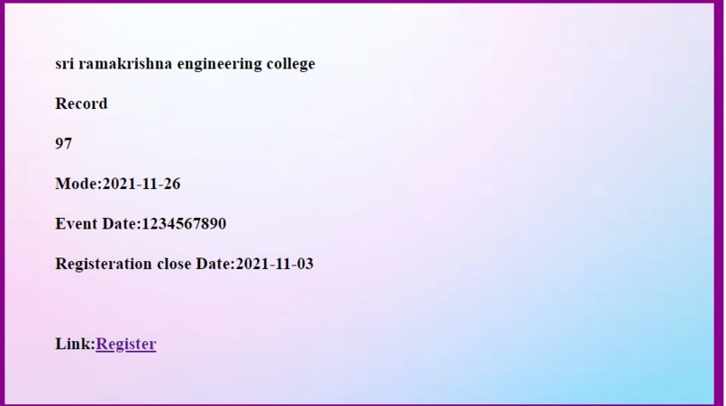 Evento – screenshot 2
