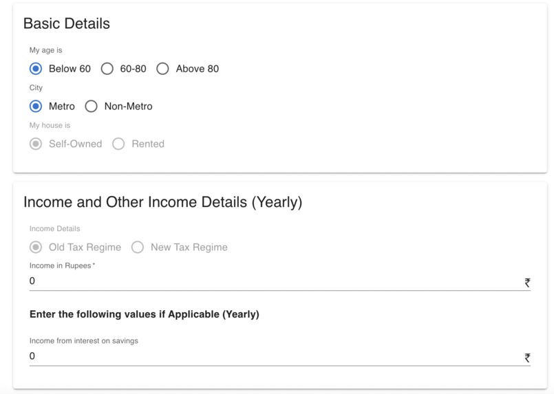 Income Tax Calculator (India) – screenshot 2
