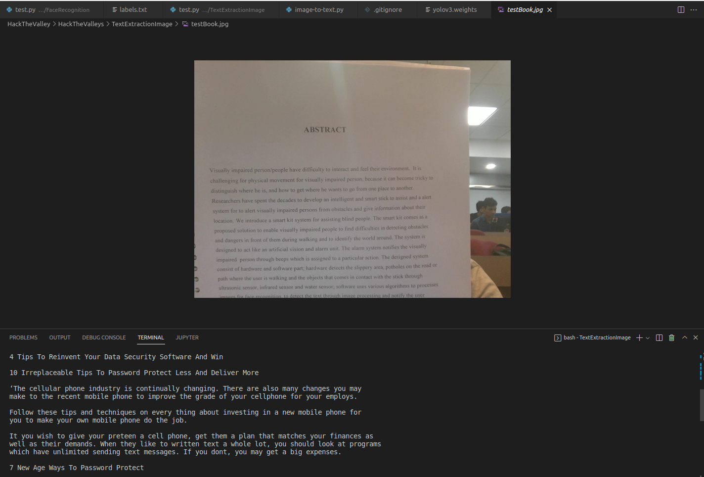The Visually Impaired Devpost