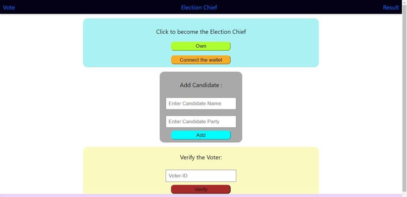 Ethereum Voting Machine – screenshot 2