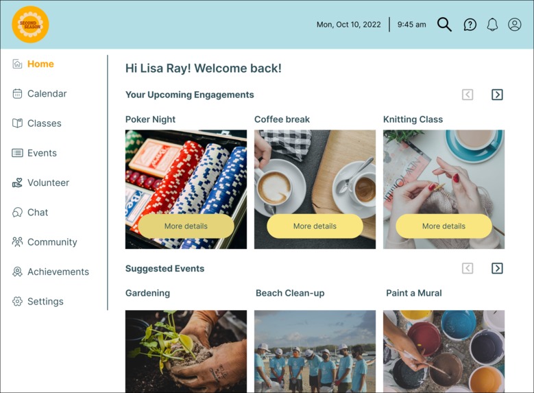 Second Season: A website made for our 65+ seniors. – screenshot 1