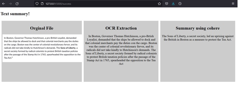 Summarizer NLP – screenshot 1