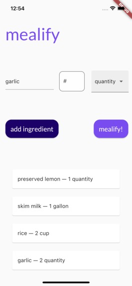 Mealify – screenshot 1