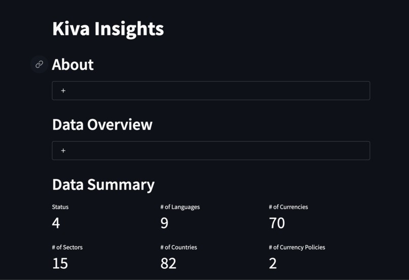 KivaInsights – screenshot 1
