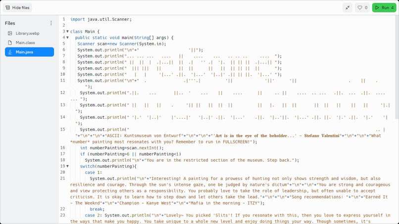 Soal Identity: Ascii museum – screenshot 4
