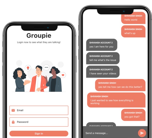 chatApp  – screenshot 1