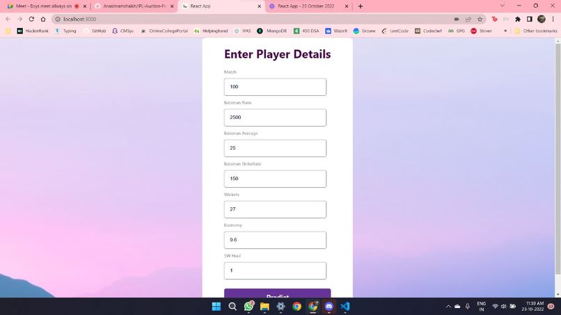 IPL-Auction-Predictor – screenshot 1