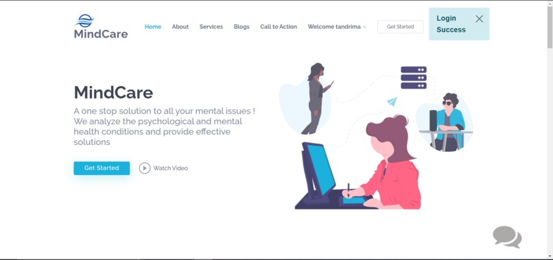MindCare - Mental HealthCare Web App – screenshot 1