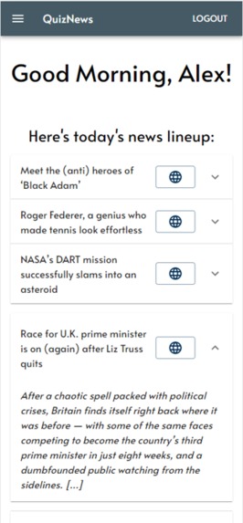 QuizNews – screenshot 5