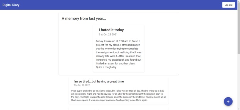 Digital Diary – screenshot 1