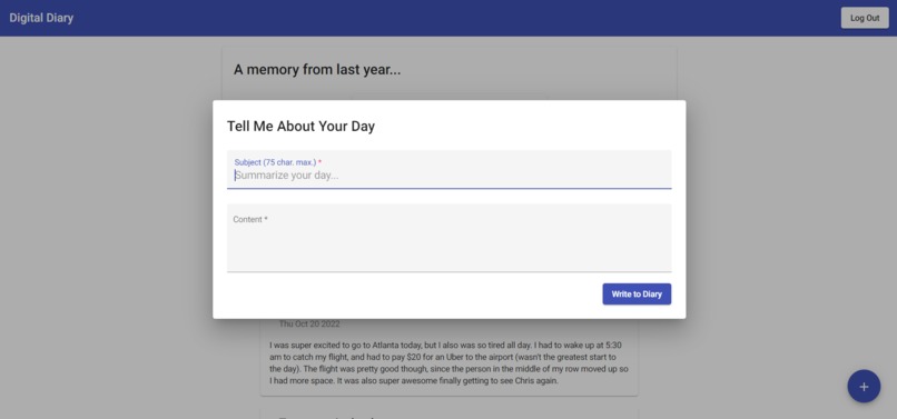 Digital Diary – screenshot 2