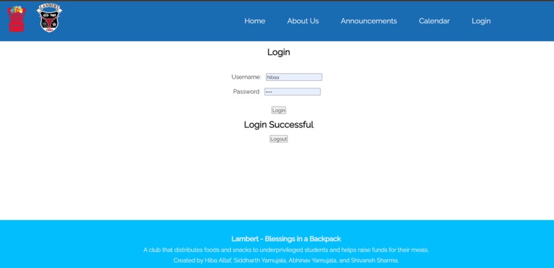 Lambert Blessings in a Backpack Website – screenshot 7