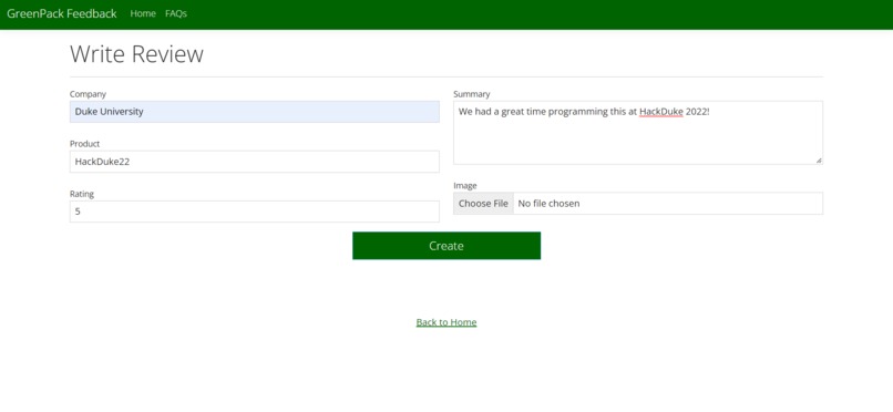 GreenPack Feedback – screenshot 2
