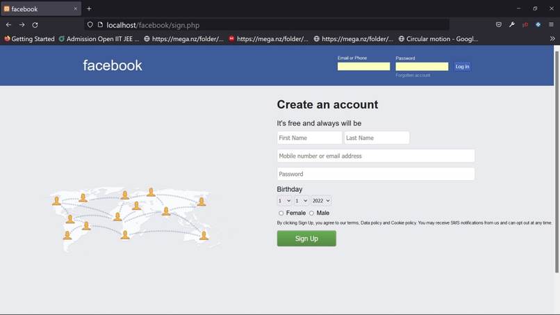 Facebook clone – screenshot 3