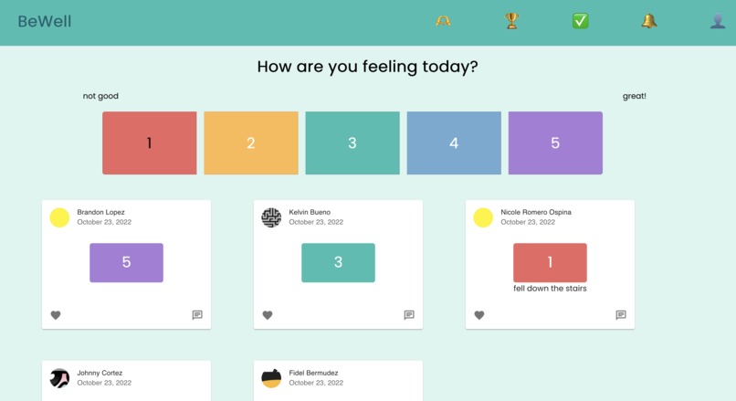 BeWell – screenshot 2
