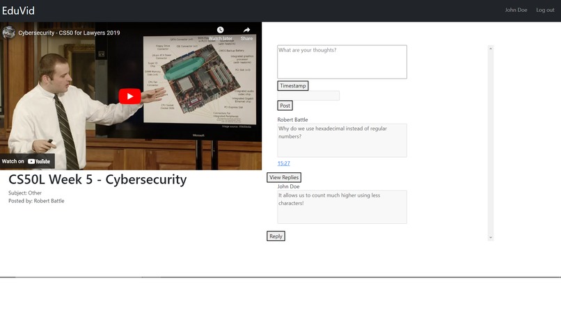 EduVid – screenshot 2