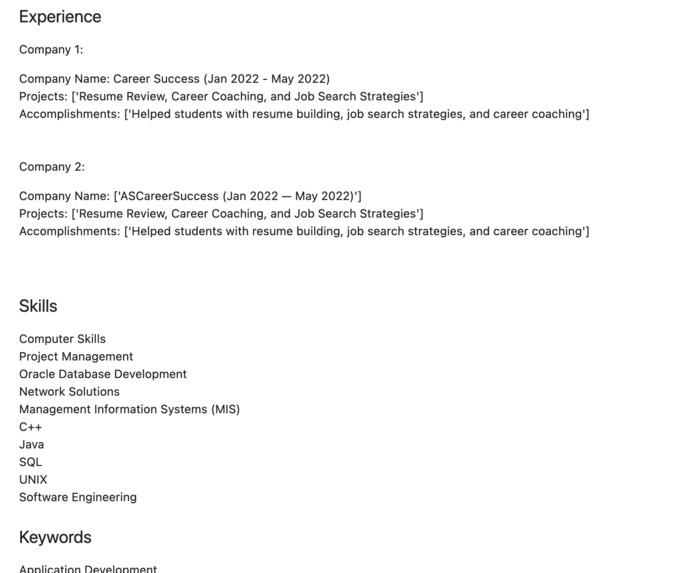 Blinder Resume – screenshot 3