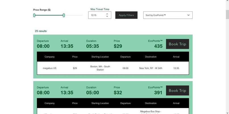 EcoTravel – screenshot 3