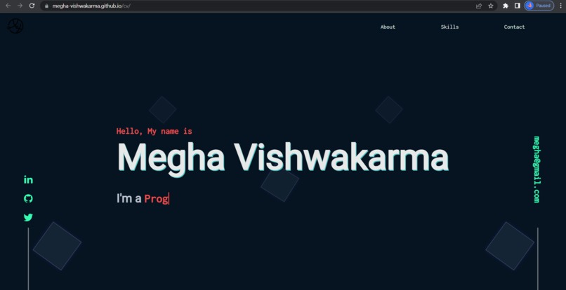 THE GITHUB PAGES CHALLENGE – screenshot 1