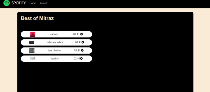 Spotify Clone – screenshot 1
