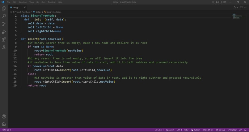 Binary Search Tree – screenshot 1