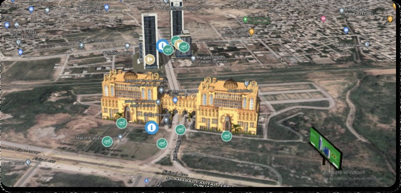 Buildings Model on Google Map via Three Js – screenshot 1