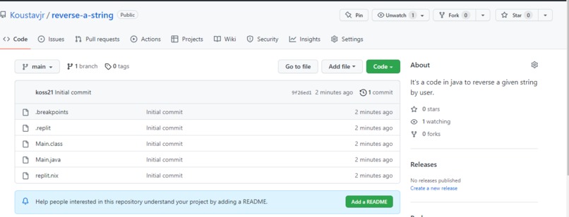 Reverse a string – screenshot 1