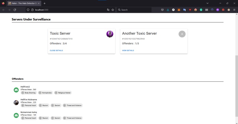 Hate Speech Monitor for Discord – screenshot 2