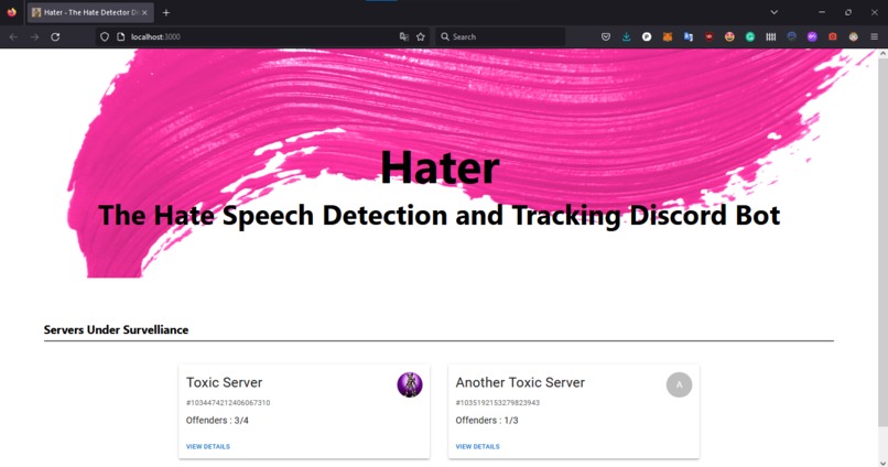 Hate Speech Monitor for Discord – screenshot 1