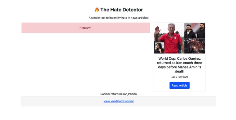 News Hate Detector – screenshot 1
