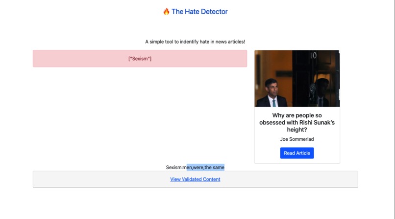 News Hate Detector – screenshot 3