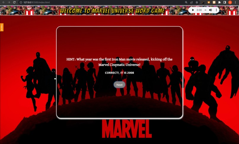 MARVEL word scramble game – screenshot 3